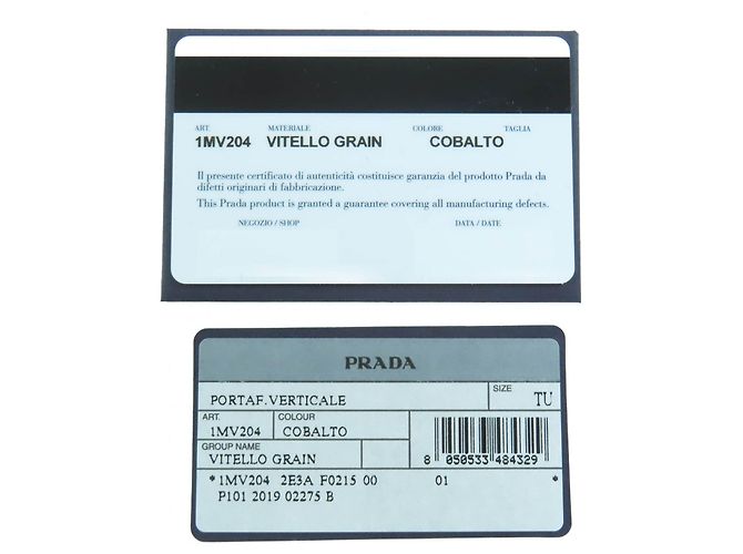 Cartera de cuero Prada 1MV204 Azul - vista 12