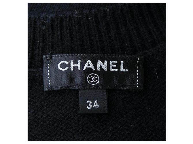 Timeless Punto de cachemira Chanel Negro - vista 5