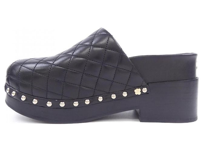 Timeless Chanel Clogs aus Lammleder Schwarz - Ansicht 2
