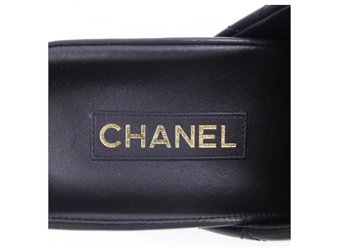 Timeless Chanel Clogs aus Lammleder Schwarz - Ansicht 6