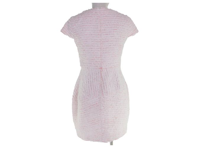 Autre Marque YOKO CHAN Tweed Wollkleid Pink - Ansicht 3