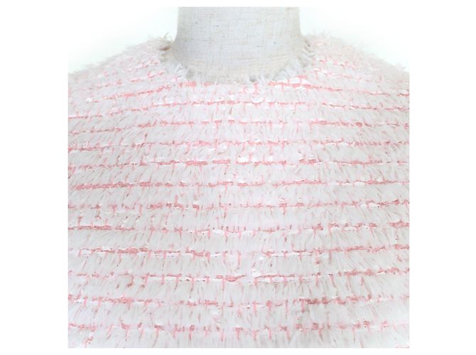 Autre Marque YOKO CHAN Tweed Wollkleid Pink - Ansicht 4