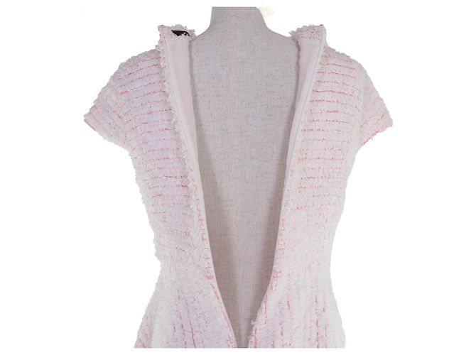 Autre Marque YOKO CHAN Tweed Wollkleid Pink - Ansicht 5