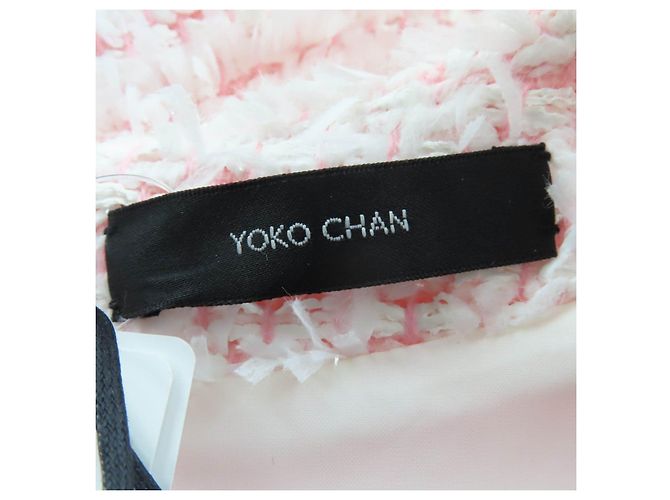 Autre Marque YOKO CHAN Tweed Wollkleid Pink - Ansicht 6