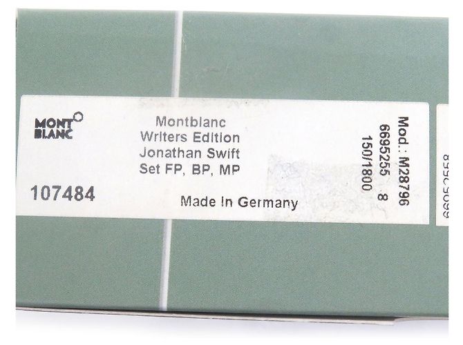 Montblanc Jonathan Swift Dreiteiliges Füllfederhalter-Set Schwarz Silber - Ansicht 13