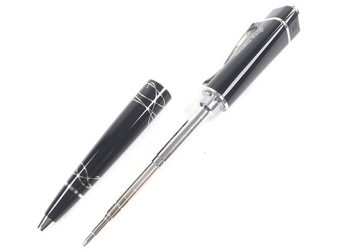 Montblanc Jonathan Swift Dreiteiliges Füllfederhalter-Set Schwarz Silber - Ansicht 4