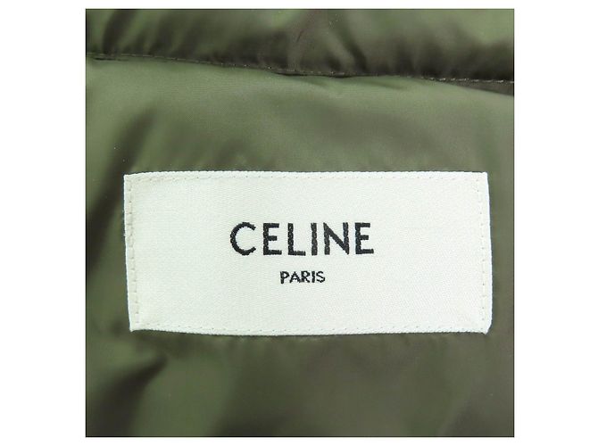 Céline Chaleco de plumón CELINE de poliéster Verde Caqui - vista 8