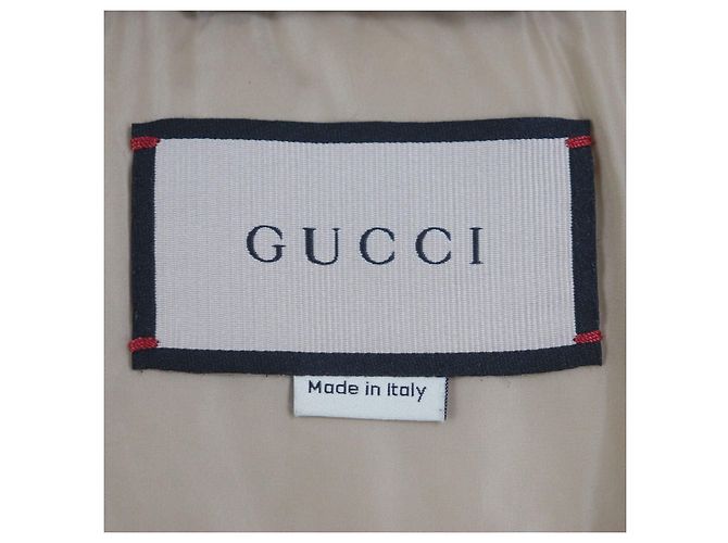 Chaqueta de algodón con plumón Gucci Beige - vista 7