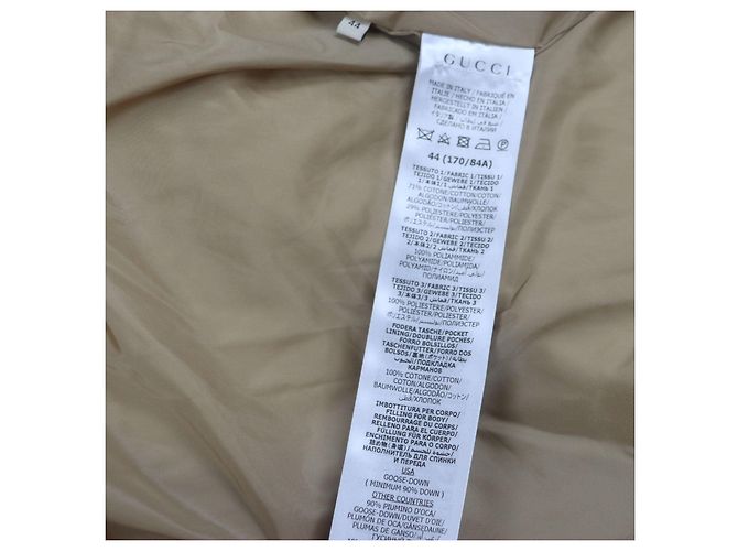 Chaqueta de algodón con plumón Gucci Beige - vista 8