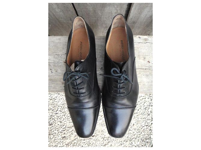 Autre Marque Andrea Ventura Firenze Scarpe Richelieu Nero - vista 6
