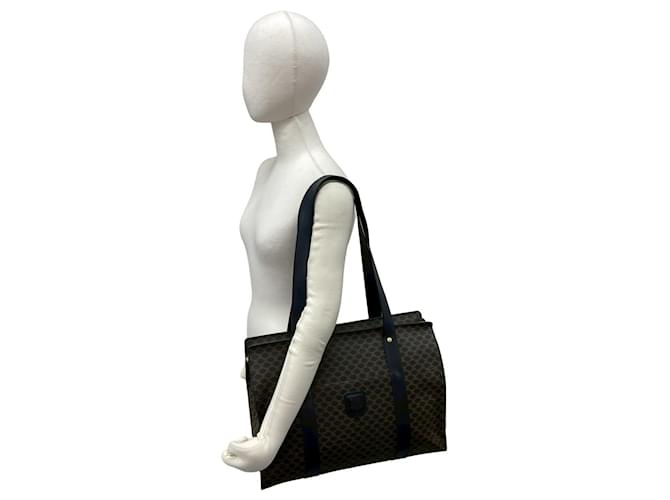 Céline Bolso Tote Celine Macadam Blazon Triomphe Logo Pattern Negro - vista 2