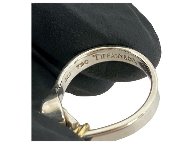Tiffany & Co Tiffany Vintage Hook & Eye Ring Silber Golden - Ansicht 3