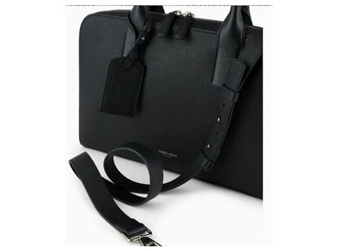 Giorgio Armani Portadocumenti in pelle nera Nero - vista 5