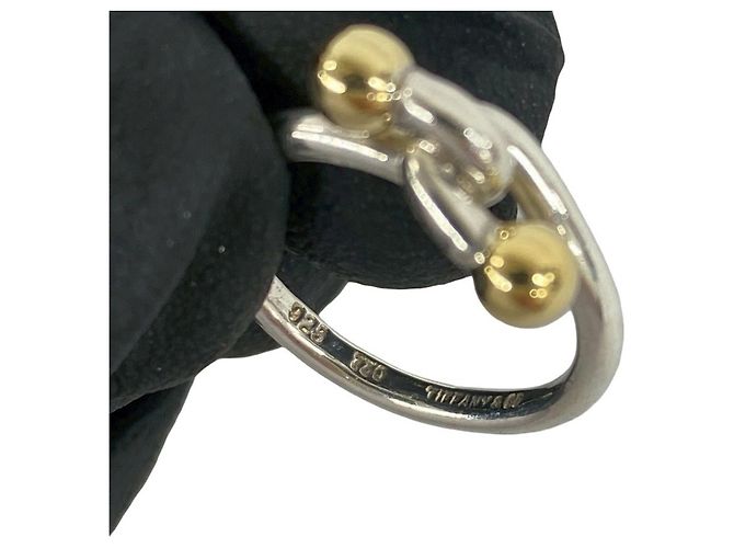 Anillo Double Hook & Eye Band Tiffany & Co. Plata Dorado - vista 3