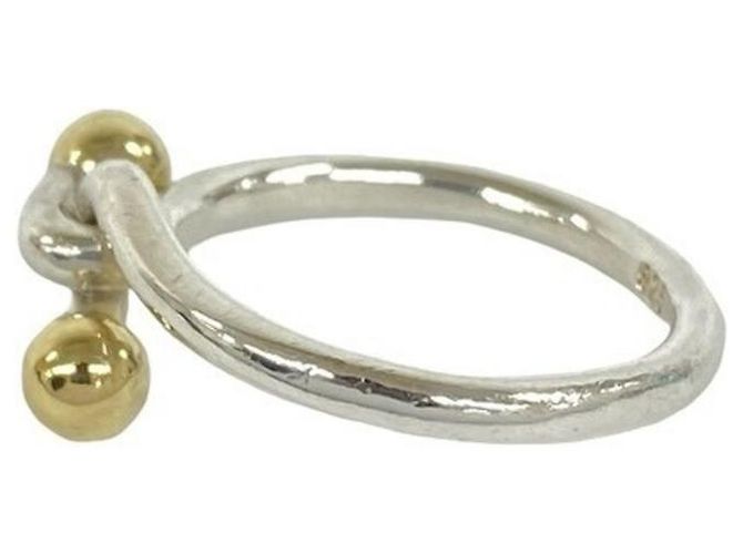 Anillo Double Hook & Eye Band Tiffany & Co. Plata Dorado - vista 4