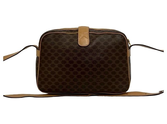 Céline CELINE Vintage Macadam Blazon Triomphe Logo Mini Schultertasche Braun - Ansicht 3