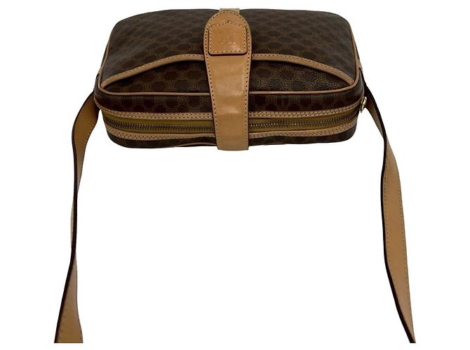 Céline CELINE Vintage Macadam Blazon Triomphe Logo Mini Schultertasche Braun - Ansicht 4