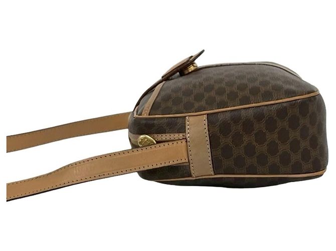 Céline CELINE Vintage Macadam Blazon Triomphe Logo Mini Schultertasche Braun - Ansicht 5