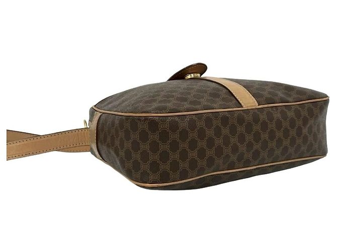 Céline CELINE Vintage Macadam Blazon Triomphe Logo Mini Schultertasche Braun - Ansicht 7
