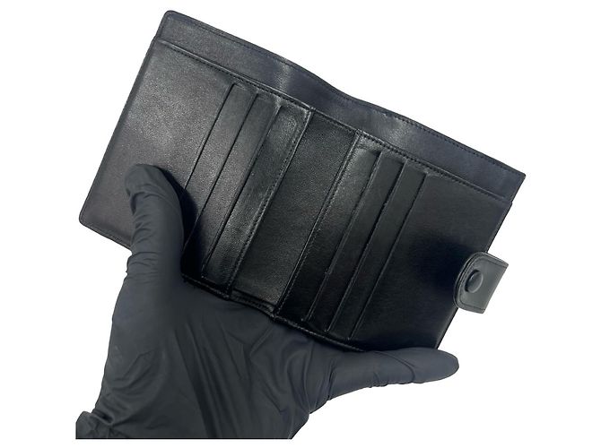 Timeless Chanel Vintage Large Coco Lambskin Bi-fold Wallet Black - view 7