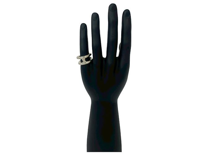 Ring Anillo Hermès Osmos GM Plata - vista 2
