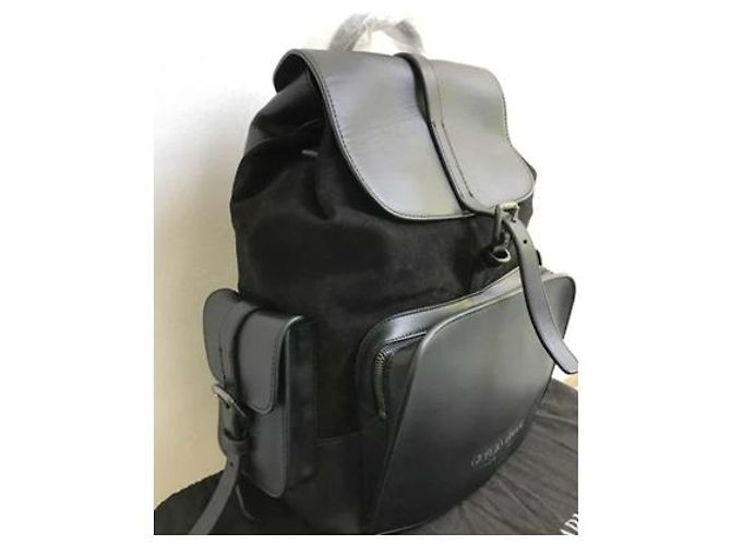 Giorgio Armani Zaino in Pelle e Scamosciato - Nero - vista 2