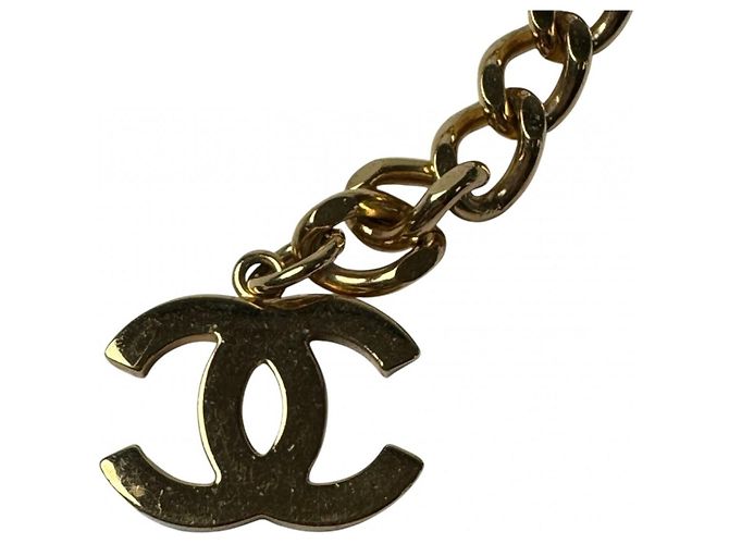 Chanel Coco Mark Key Motif Halskette B17A für Damen Schwarz Golden - Ansicht 6