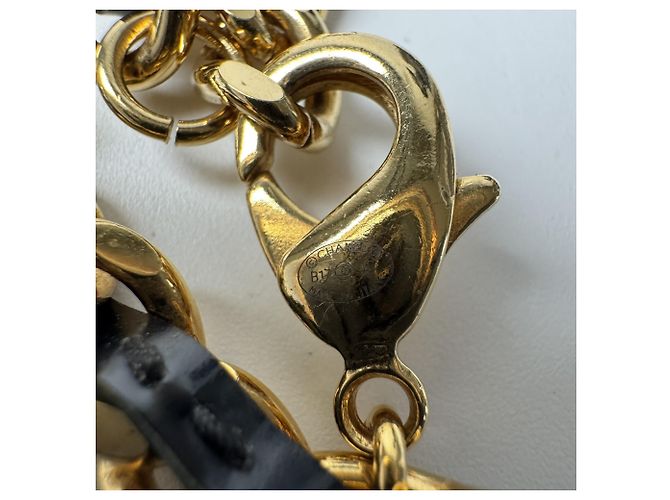 Chanel Coco Mark Key Motif Halskette B17A für Damen Schwarz Golden - Ansicht 7