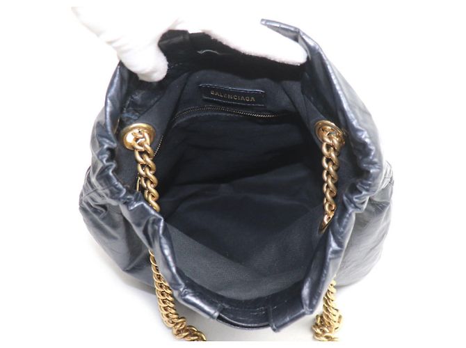 Borsa Tote Crush Small di Balenciaga in nero - vista 4