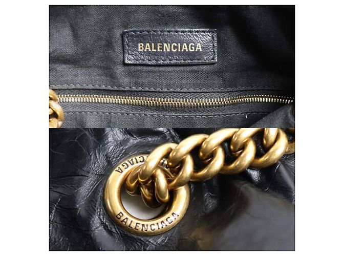 Borsa Tote Crush Small di Balenciaga in nero - vista 5