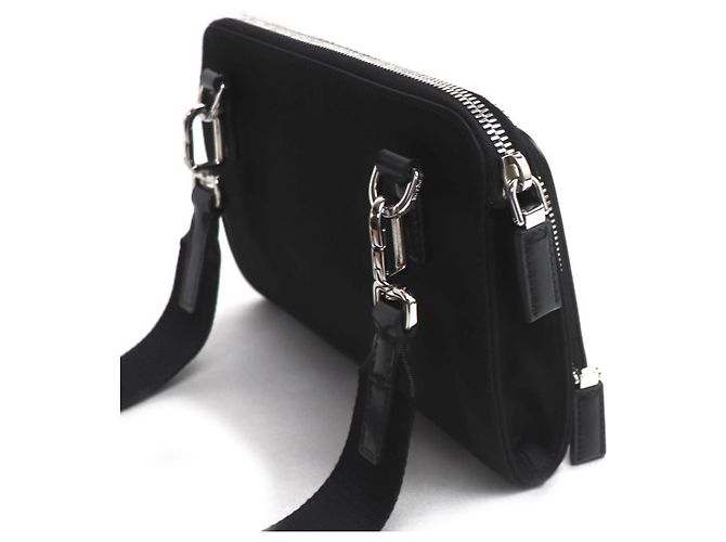 Borsa a tracolla Prada Re-Nylon in pelle Saffiano Nero - vista 2