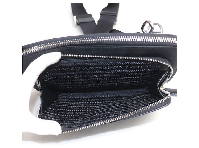 Borsa a tracolla Prada Re-Nylon in pelle Saffiano Nero - vista 5