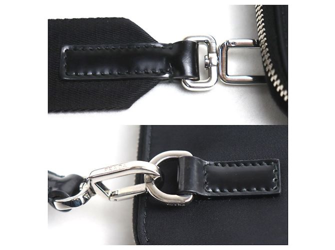 Borsa a tracolla Prada Re-Nylon in pelle Saffiano Nero - vista 7