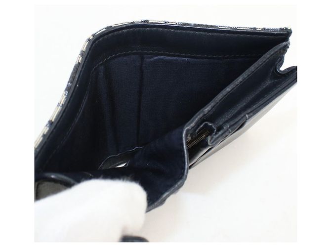 Christian Dior Navy Tri-fold Wallet Marineblau - Ansicht 4