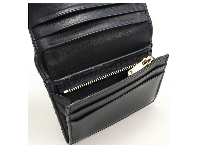 Christian Dior Navy Tri-fold Wallet Marineblau - Ansicht 5