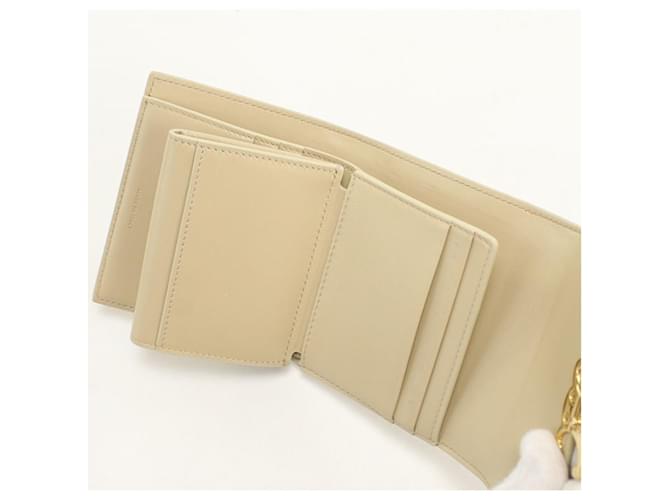 Portafoglio a tre pieghe Céline in beige - vista 4