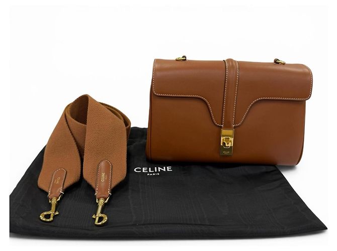 Céline Celine 19685 Teen Soft 16 Seize Leather Shoulder Bag - vista 2