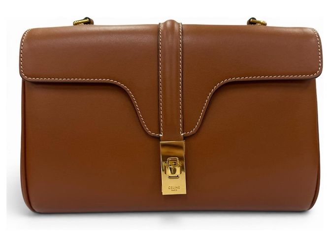 Céline Celine 19685 Teen Soft 16 Seize Leather Shoulder Bag - vista 3