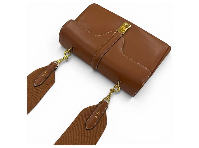 Céline Celine 19685 Teen Soft 16 Seize Leather Shoulder Bag - vista 7