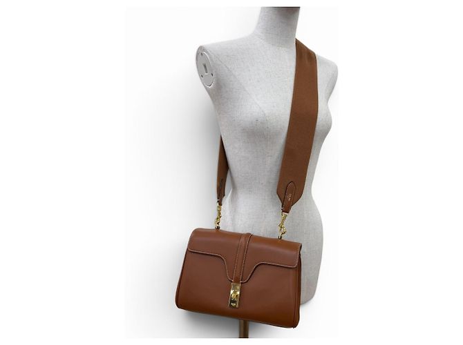 Céline Celine 19685 Teen Soft 16 Seize Leather Shoulder Bag - vista 9
