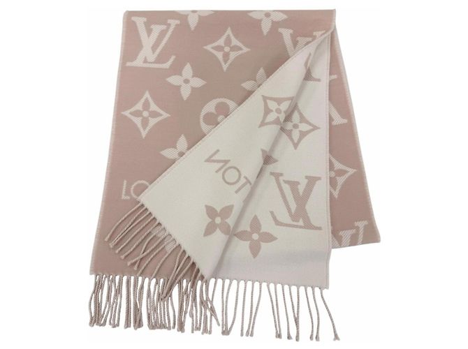 Stola in lana beige Louis Vuitton - vista 3