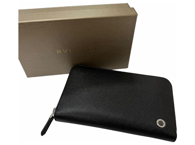 Bulgari Bvlgari Leather Long Wallet Black - view 2