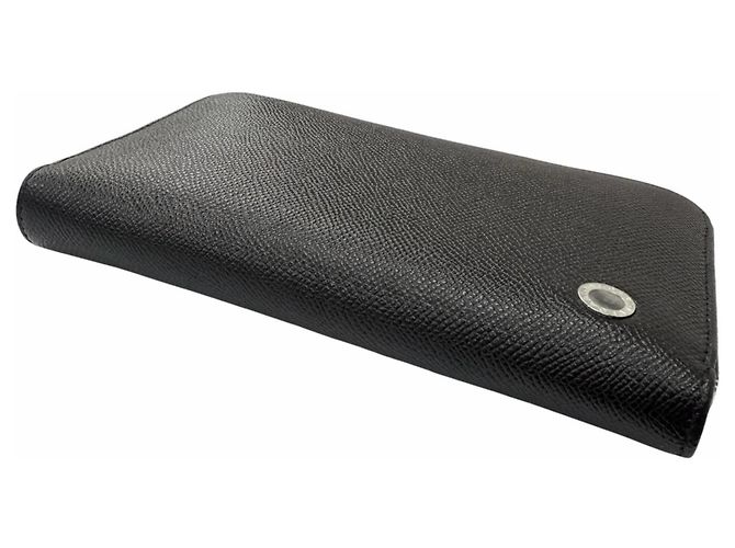 Bulgari Bvlgari Leather Long Wallet Black - view 5