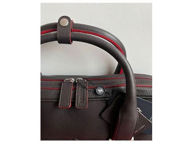 Autre Marque Borsa a mano Ferrari in pelle marrone - vista 10