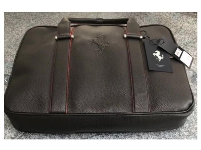 Autre Marque Borsa a mano Ferrari in pelle marrone - vista 12