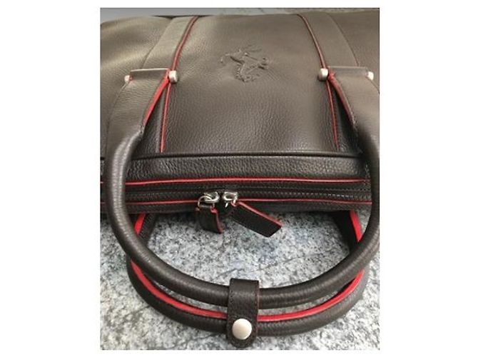Autre Marque Borsa a mano Ferrari in pelle marrone - vista 15