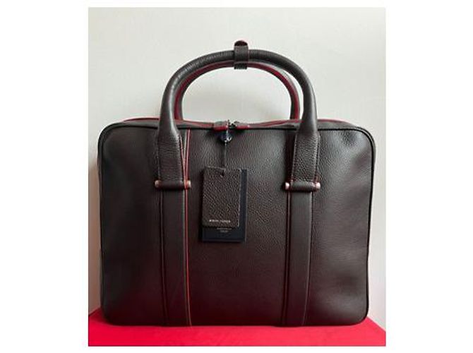 Autre Marque Borsa a mano Ferrari in pelle marrone - vista 2