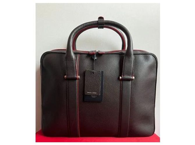 Autre Marque Borsa a mano Ferrari in pelle marrone - vista 3