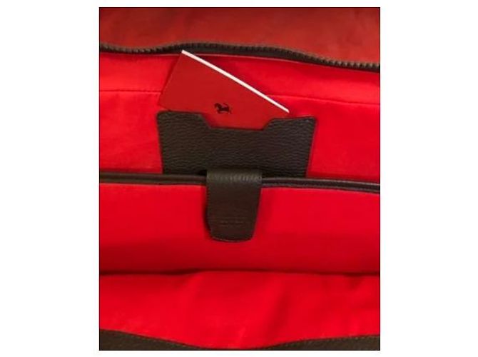 Autre Marque Borsa a mano Ferrari in pelle marrone - vista 8