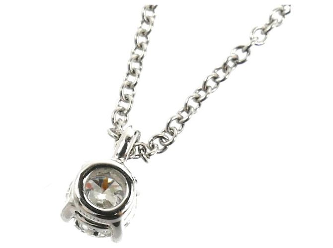 Collana solitaire in platino Tiffany & Co. - vista 2